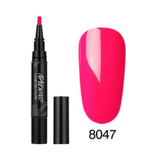 Load image into Gallery viewer, 5ML Nail Gel Polish Pencil 60 Colors Polish Nail Pen Gel Nails Art Brush Pen for Nails Soak Off Top White Gel Lacquer Gel Paint