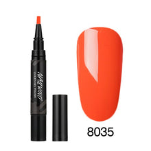 Load image into Gallery viewer, 5ML Nail Gel Polish Pencil 60 Colors Polish Nail Pen Gel Nails Art Brush Pen for Nails Soak Off Top White Gel Lacquer Gel Paint