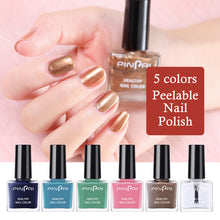 Load image into Gallery viewer, 10ml Water Based Peel Off Nail Polish Long Lasting Easy Remove Gold Green Blue Nail Paint Lacquer Enviromental Manicure Varnish