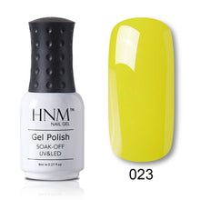Load image into Gallery viewer, HNM Pure Color Blue Green Yellow Red UV Gel Nail Polish Need UV Lamp Base Top Varnish Soak Off Semi Permanent Gel Lacquer 8ml