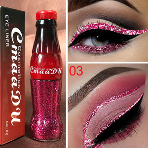 Glitter Liquid Eyeshadow & Liner Combination Long Lasting Shimmer Metallic Shiny Waterproof Sparkling Eye Liner Eye Makeup Tool