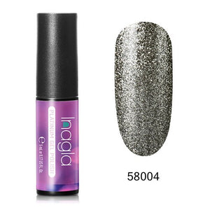 Inagla Platinum Bling Color Nails Gel Polish Paint Top Base Coat Needed Gel Nail Varnishes Semi Permanent Gellak