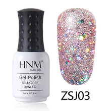 Load image into Gallery viewer, HNM 8ML Diamond UV LED Lamp Nail Gel Bling Glitter Paint Gellak Soak Off Semi Permanent Lucky Lacquer Enamel Gel Nail Polish Ink
