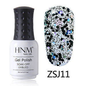 HNM 8ML Diamond UV LED Lamp Nail Gel Bling Glitter Paint Gellak Soak Off Semi Permanent Lucky Lacquer Enamel Gel Nail Polish Ink