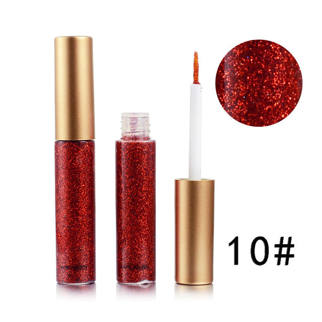 Glitter Liquid Eyeliner Pen Diamond Metallic Shine Eye Shadow & Liner Combination Pencil Eyes Makeup Glow Eyeshadow Cream Stick