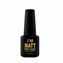 Load image into Gallery viewer, Zation Matte Top Coat UV Gel Nail Polish 8ml Long Lasting Gel Lak Transparent Color Matte Top Semi Permanent Nail Gel Paint

