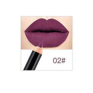 12 Colors Matte Lip Liner Lipstick Pen Waterproof Long Lasting Pigments No Blooming Smooth Lipsticks Pencil Lips Contour Makeup