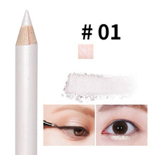 Load image into Gallery viewer, 10 Colors Double-headed Pearlescent Eye Shadow Pencil High-light Lying Silkworm Pen Brightening Waterproof Eye Liner Pencil
