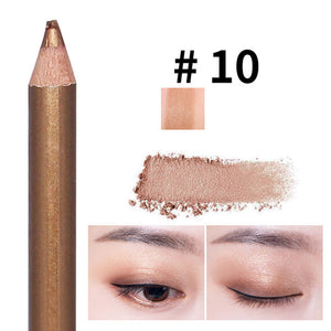 10 Colors Double-headed Pearlescent Eye Shadow Pencil High-light Lying Silkworm Pen Brightening Waterproof Eye Liner Pencil