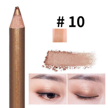 Load image into Gallery viewer, 10 Colors Double-headed Pearlescent Eye Shadow Pencil High-light Lying Silkworm Pen Brightening Waterproof Eye Liner Pencil
