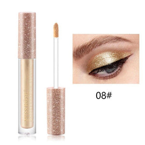 12 Colors Glitter Eyeshadow Liquid Shimmer Eye Shadow & Liner Combination Eye Contour Makeup Charm Glitter Glow Eye Shadow Pen