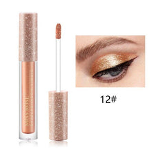 Load image into Gallery viewer, 12 Colors Glitter Eyeshadow Liquid Shimmer Eye Shadow &amp; Liner Combination Eye Contour Makeup Charm Glitter Glow Eye Shadow Pen
