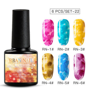 15ML Clear Color Blooming Nail Gel Polish UV Nail Art Glue Blossom Paint Gel Lacquer Hybird Organic Gel Varnish Manicure Tools