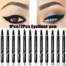 Load image into Gallery viewer, 12 Colors Eyeliner Pen Waterproof Matte Eye Cosmetics Eyeliner Long Lasting Sexy Charming Eye Liner Pen Hot 2019 Makeup TSLM2
