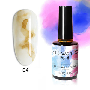 15ML Clear Color Blooming Nail Gel Polish UV Nail Art Glue Blossom Paint Gel Lacquer Hybird Organic Gel Varnish Manicure Tools