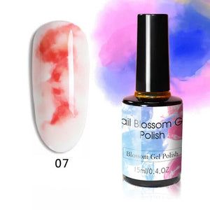 15ML Clear Color Blooming Nail Gel Polish UV Nail Art Glue Blossom Paint Gel Lacquer Hybird Organic Gel Varnish Manicure Tools