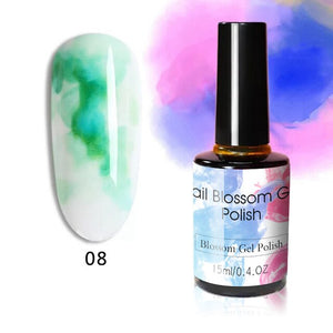 15ML Clear Color Blooming Nail Gel Polish UV Nail Art Glue Blossom Paint Gel Lacquer Hybird Organic Gel Varnish Manicure Tools