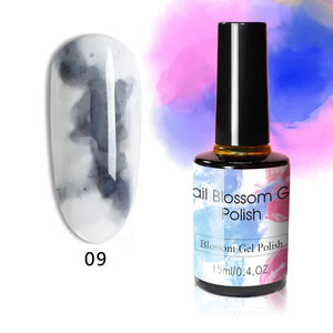 15ML Clear Color Blooming Nail Gel Polish UV Nail Art Glue Blossom Paint Gel Lacquer Hybird Organic Gel Varnish Manicure Tools