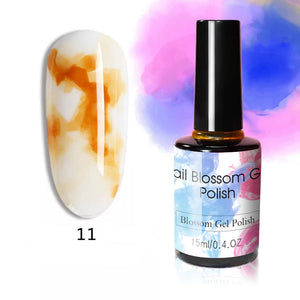 15ML Clear Color Blooming Nail Gel Polish UV Nail Art Glue Blossom Paint Gel Lacquer Hybird Organic Gel Varnish Manicure Tools