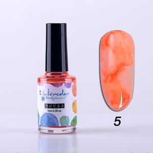 15ML Clear Color Blooming Nail Gel Polish UV Nail Art Glue Blossom Paint Gel Lacquer Hybird Organic Gel Varnish Manicure Tools