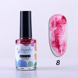 15ML Clear Color Blooming Nail Gel Polish UV Nail Art Glue Blossom Paint Gel Lacquer Hybird Organic Gel Varnish Manicure Tools