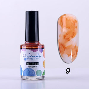 15ML Clear Color Blooming Nail Gel Polish UV Nail Art Glue Blossom Paint Gel Lacquer Hybird Organic Gel Varnish Manicure Tools