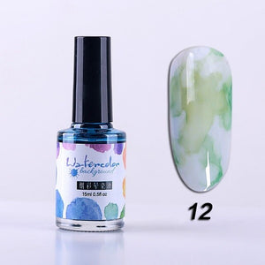 15ML Clear Color Blooming Nail Gel Polish UV Nail Art Glue Blossom Paint Gel Lacquer Hybird Organic Gel Varnish Manicure Tools