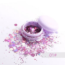 Load image into Gallery viewer, Festival Eye Glitter Sequin Powder Gold Eyes Nail Hair Body Face Shimmer Bling Eyes Makeup Pigment Make Up Blue Professional
