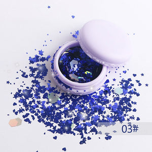 Festival Eye Glitter Sequin Powder Gold Eyes Nail Hair Body Face Shimmer Bling Eyes Makeup Pigment Make Up Blue Professional