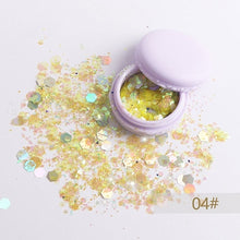 Load image into Gallery viewer, Festival Eye Glitter Sequin Powder Gold Eyes Nail Hair Body Face Shimmer Bling Eyes Makeup Pigment Make Up Blue Professional
