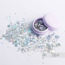 Load image into Gallery viewer, Festival Eye Glitter Sequin Powder Gold Eyes Nail Hair Body Face Shimmer Bling Eyes Makeup Pigment Make Up Blue Professional
