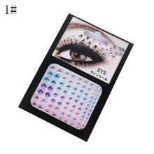 Load image into Gallery viewer, Fashion Tattoo Diamond Makeup Eyeliner Eyeshadow Face Sticker Jewel Eyes Makeup Crystal Eyes Sticker
