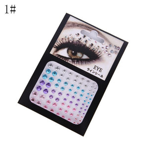 Fashion Tattoo Diamond Makeup Eyeliner Eyeshadow Face Sticker Jewel Eyes Makeup Crystal Eyes Sticker