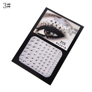 Fashion Tattoo Diamond Makeup Eyeliner Eyeshadow Face Sticker Jewel Eyes Makeup Crystal Eyes Sticker