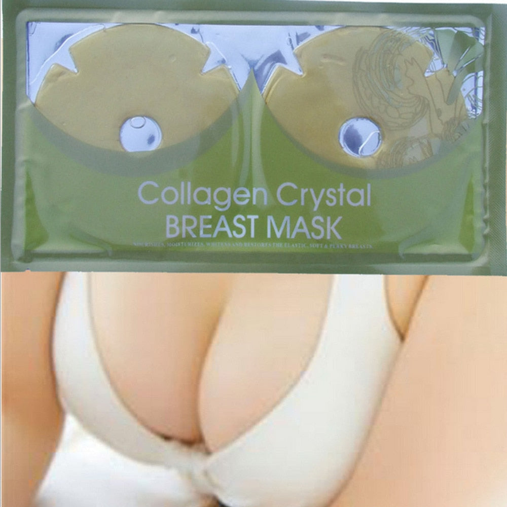 1 Pair  Crystal Gold Breast Chest Masks Anti Ageing Skin Care Mask