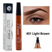 Load image into Gallery viewer, Eye Brow Pencil Waterproof Microblading Eyebrow Tattoo Pen Long-lating Fine Sketch Fork Tip Professional Liquid Eyebrows Pen
