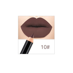 12pcs Professional Multi-functional Lipliner Pencil Long Lasting Waterproof Lip Eye Brow Soft Red Nude Makeup Lip Liner Pens