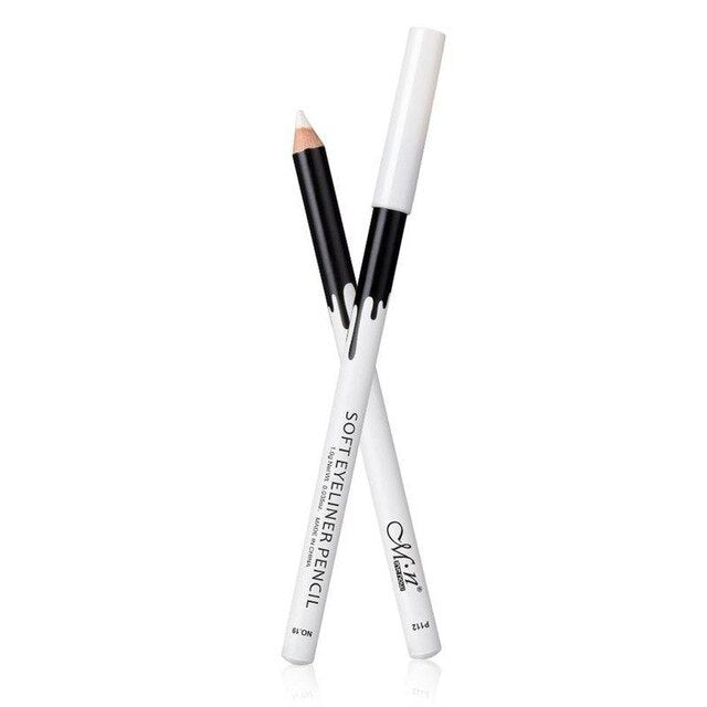 White Eyeliner Pencil Makeup Smooth Easy to Wear Eyes Brighten Eye Liner Pen Waterproof Make Up White Eyes Liner Pencil Cosmetic