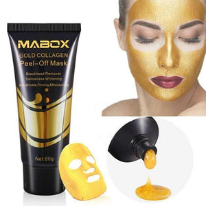 24K Gold Collagen Peel Off Black Mask Peeling Acne Treatment Facial Face Mask Black Deep Cleansing Blackhead Remover Skin Care