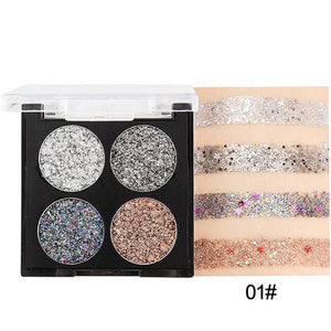 Festival Glitter Sequin Eye Shadow Palette Shimmer 4 Colors Professional Eyes Star Make Up Pigment Makeup Eyeshadow Pallete