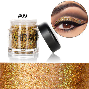 HANDAIYAN Professional Make Up Colorful Eye Shadow Monochrome Pearlescent Sequins Eyeshadow Palette Eye Shadow Powder TSLM1