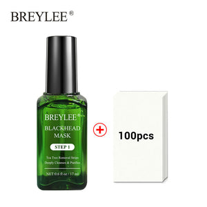 BREYLEE Black Mask Skin Care Blackhead Remover Face Mask Acne Treatment Serum Shrinks Pore Essence Peeling Off Sheet Facial Mask