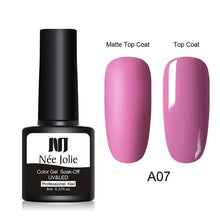 Load image into Gallery viewer, NEE JOLIE 8ml Matte Color UV Gel Nail Polish Red Semi Permanent Soak Off UV Gel Varnish DIY Nail Art Paint Gel Top Coat
