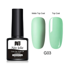 Load image into Gallery viewer, NEE JOLIE 8ml Matte Color UV Gel Nail Polish Red Semi Permanent Soak Off UV Gel Varnish DIY Nail Art Paint Gel Top Coat
