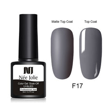 Load image into Gallery viewer, NEE JOLIE 8ml Matte Color UV Gel Nail Polish Red Semi Permanent Soak Off UV Gel Varnish DIY Nail Art Paint Gel Top Coat
