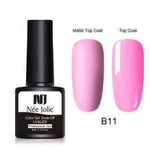 Load image into Gallery viewer, NEE JOLIE 8ml Matte Color UV Gel Nail Polish Red Semi Permanent Soak Off UV Gel Varnish DIY Nail Art Paint Gel Top Coat
