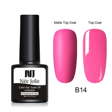 Load image into Gallery viewer, NEE JOLIE 8ml Matte Color UV Gel Nail Polish Red Semi Permanent Soak Off UV Gel Varnish DIY Nail Art Paint Gel Top Coat
