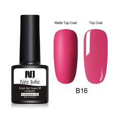 Load image into Gallery viewer, NEE JOLIE 8ml Matte Color UV Gel Nail Polish Red Semi Permanent Soak Off UV Gel Varnish DIY Nail Art Paint Gel Top Coat
