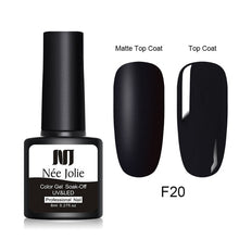 Load image into Gallery viewer, NEE JOLIE 8ml Matte Color UV Gel Nail Polish Red Semi Permanent Soak Off UV Gel Varnish DIY Nail Art Paint Gel Top Coat
