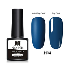 Load image into Gallery viewer, NEE JOLIE 8ml Matte Color UV Gel Nail Polish Red Semi Permanent Soak Off UV Gel Varnish DIY Nail Art Paint Gel Top Coat
